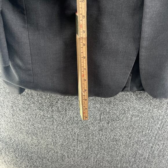 Brooks Brothers Blazer Mens 39R Gray Wool Button Front Shoulder Pads Sports Coat - Picture 6 of 12